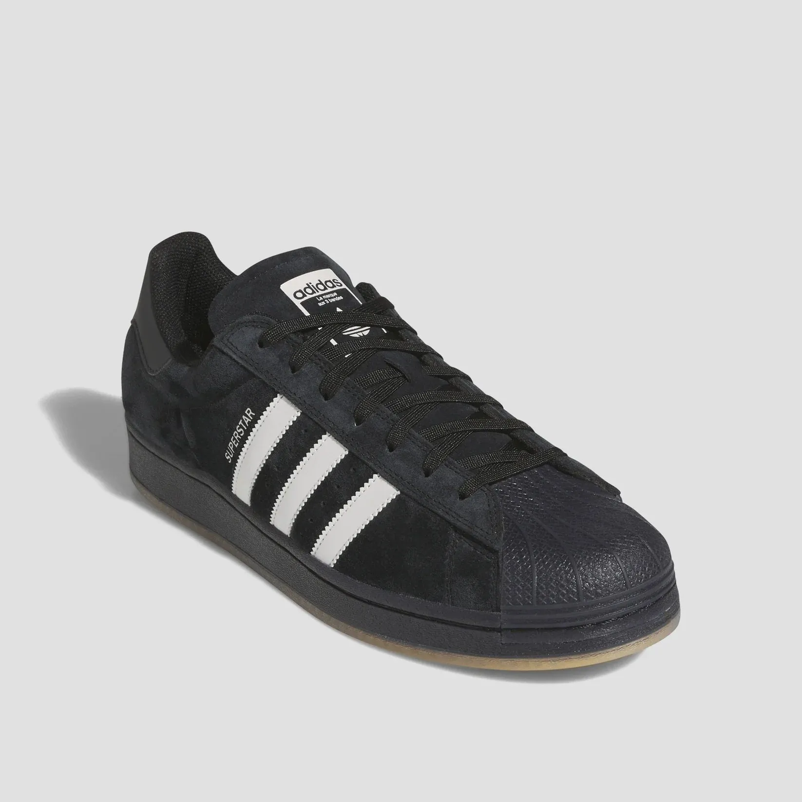 adidas Skateboarding Superstar ADV Skate Shoes - Core Black / Zero Metallic / Spark