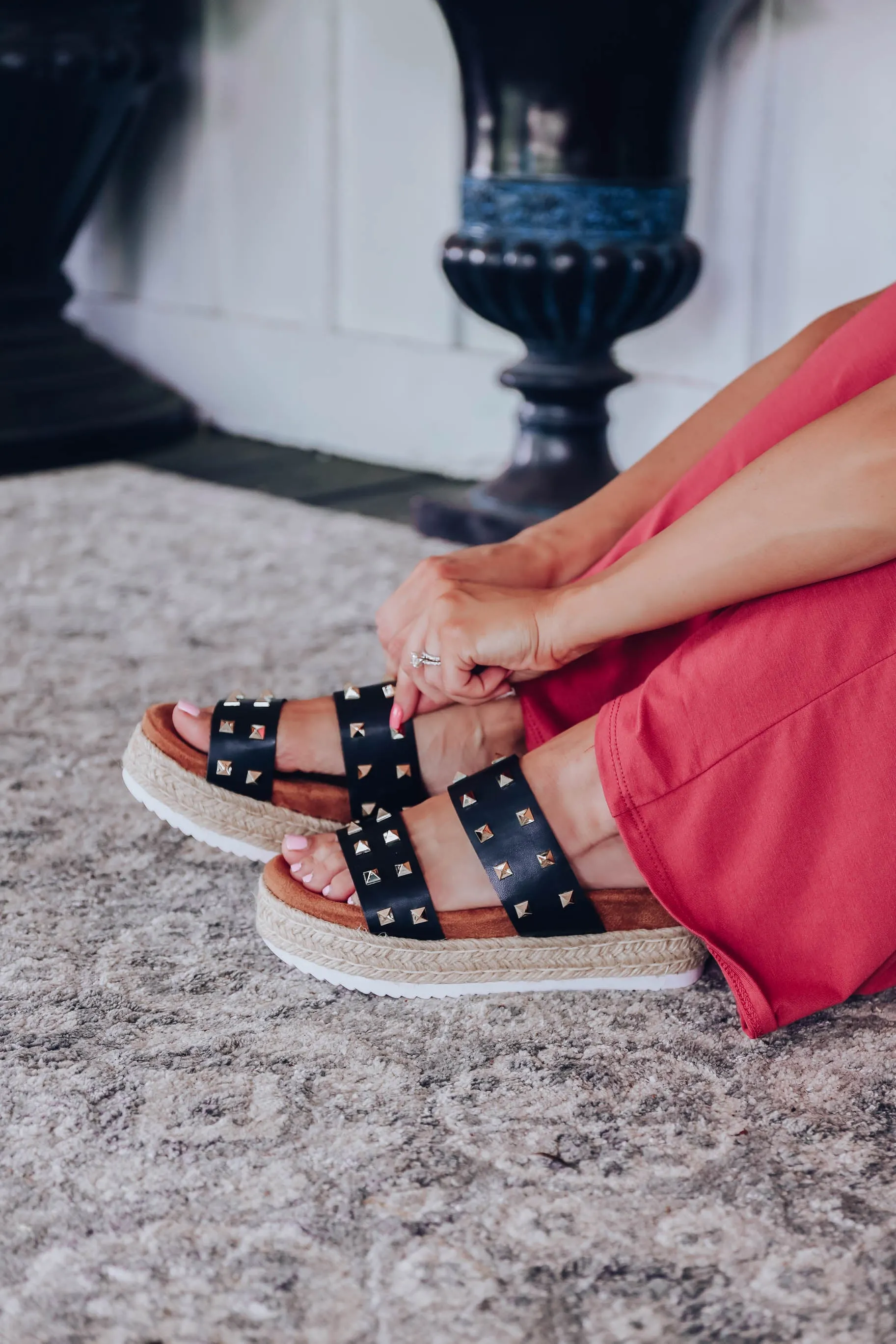 Emery Espadrille Sandal - Black