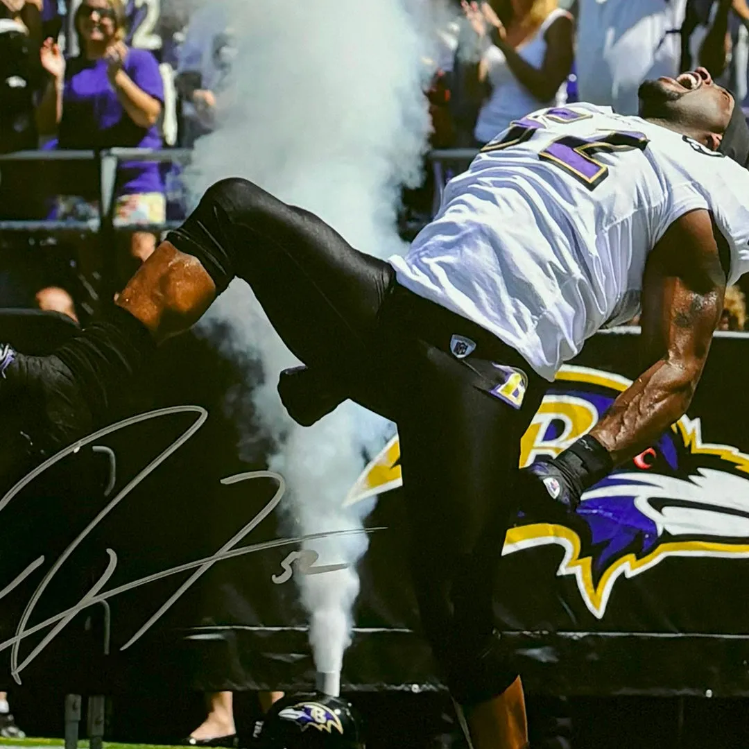 Ray Lewis Hand Signed & Framed Baltimore Ravens 16x20 Football Photo